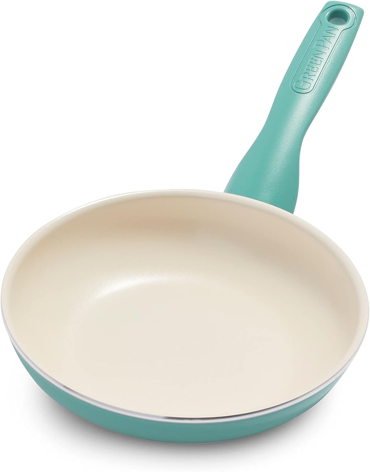 GreenPan Rio Healthy Ceramic Nonstick 7" Frying Pan Skillet, PFAS-Free, Dishwasher Safe, Turquoise - 24hrsmart